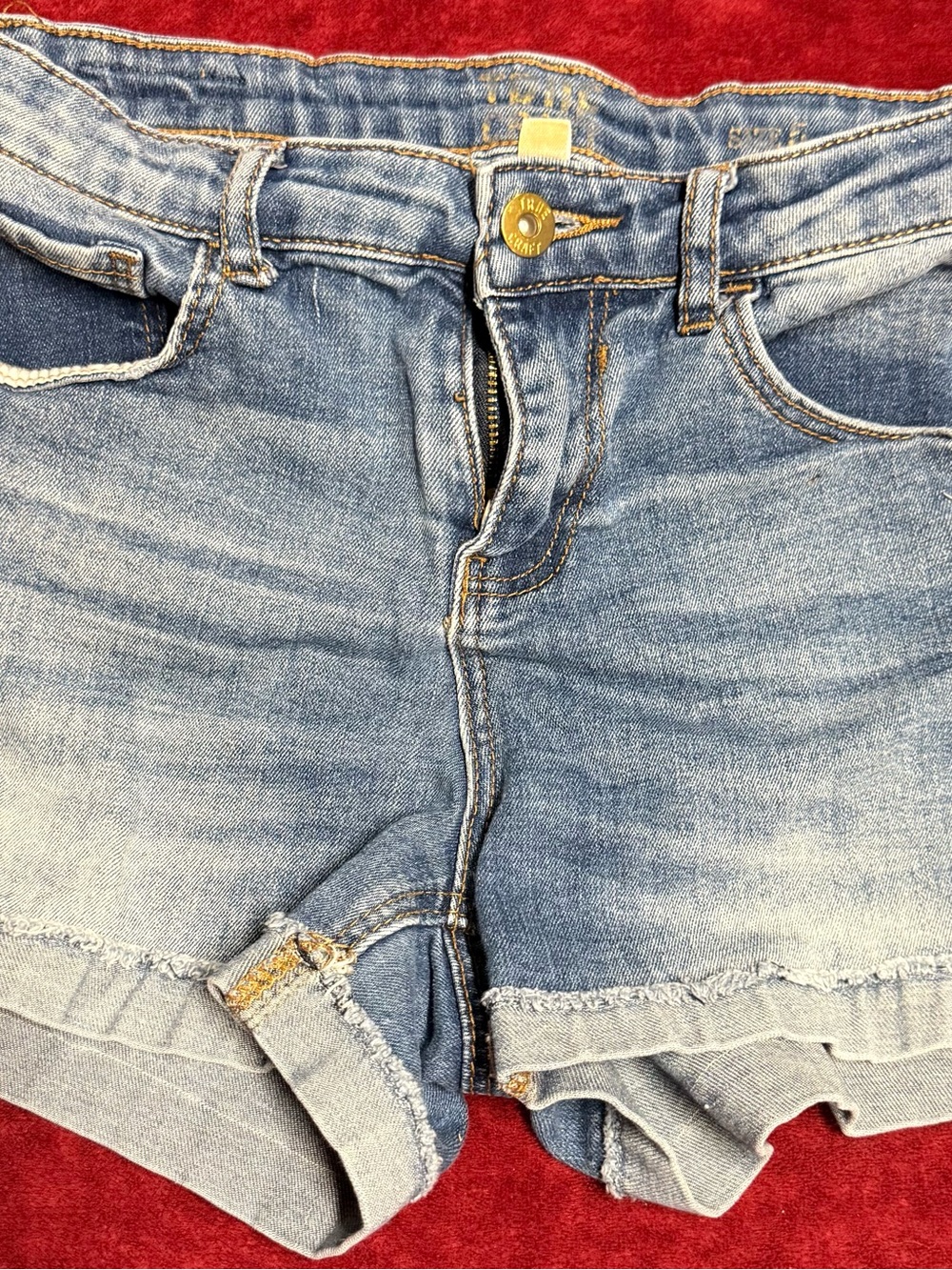 Light Wash Denim Shorts - Blue